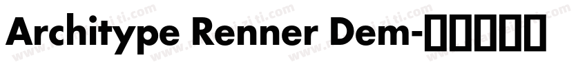 Architype Renner Dem字体转换